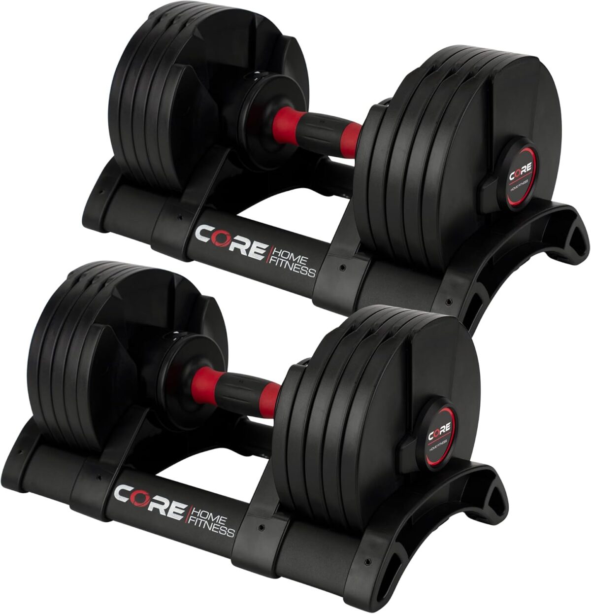 Core Fitness® Adjustable Dumbbell Weight Set by Affordable Dumbbells - Space Saver - Dumbbells for Your Home - Image 1