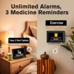 GOLOZA 7'' Digital Calendar Clock, Talking Clock with 10 Volumes, 6 Display with 10 Color Modes, Auto Dimmable, Alarms & Birthday & Holiday Reminders, 3 Pill Reminders Clocks for Kids Adults Seniors - Image 4