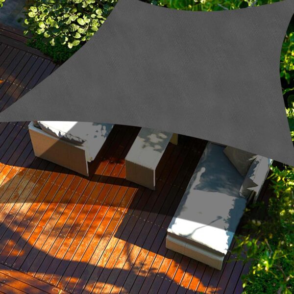 Cool Area Sun Shade Sail 12x16FT Rectangle Shade Canopy Outdoor Sunshade for Patio Backyard Garden, Dark Grey