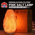WBM Salt Lamp – USB Himalayan Salt Lamp with Touch Dimmer Control | Wooden Base | LED Bulb | 5-7lbs - Image 2