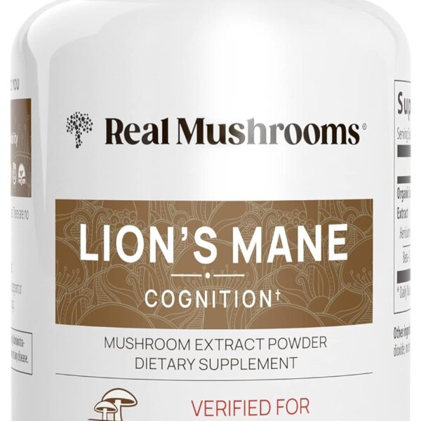 Lions Mane Mushroom Cognition Capsules (120 Capsules) Lions Mane Mushroom Powder Extract Capsules | Brain Supplement, Brain Vitamins, Focus Supplement