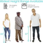 Vive Folding Cane - Foldable Walking Cane for Men, Women - Fold-up, Collapsible, Lightweight, Adjustable, Portable Hand Walking Stick - Balancing Mobility Aid - Comfortable Ergonomic Handle - Image 4