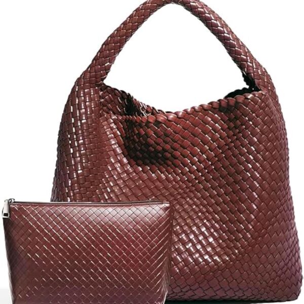 2025 Woven Tote Bag for Women with Purse, Extra Large Fashion Shoulder Hobo Underarm Bags, Large Woven Handmade Work bag
