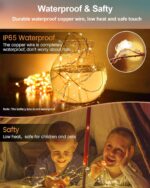 20 Pack Fairy Lights Battery Operated 3.3ft 20 LED Mini String Lights Twinkle Lights Copper Wire Firefly Starry Lights for Mason Jars Wedding Party Christmas Centerpiece Table Decorations, Warm White - Image 5