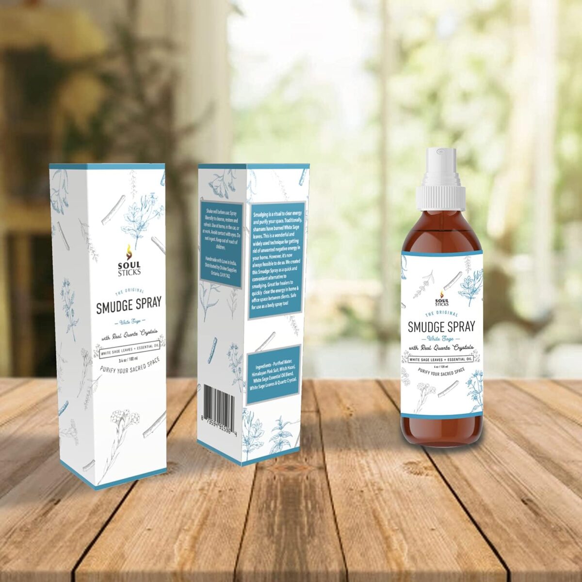 SOUL STICKS White Sage Smudge Spray For Cleansing and Negative Energy | 3.5oz White Sage Spray with Real Quartz Crystals | Sage Room Spray for Spiritual Cleansing Negative Energy and Purifying Home - Image 8
