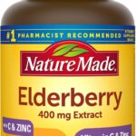 Nature Made Elderberry 400 mg Extract with Vitamin C and Zinc, Dietary Supplement for Immune Support, 60 Capsules, 60 Day Supply