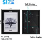 Egofine 5x7 Picture Frames Set of 4, Made of Solid Wood Covered by Plexiglass 3.5x5 and 4x6 with Mat or 5x7 without Mat, for Table Top Display and Wall Mounting Photo Frame White - Image 6