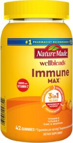 Nature Made Wellblends ImmuneMAX Gummies, Vitamin C 1000mg + Zinc, Selenium, & Vitamin D3 5000 IU, Immune Support Supplement, 42 Gummies - Image 7