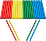 24 Pack Bulk Rhythm Sticks for Kids, 12 inches Wooden Lummi Stick Music Toys, Classroom Preschool Percussion Instruments, 4 Colors