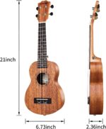 AODSK Soprano Ukulele for Beginner 21 Inch Ukelele with Gig Bag Strap Nylon String 4 Picks Holiday Gift - Image 5