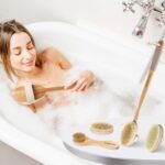 Dry Brushing Body Brush - Natural Boar Bristle Body Brush Set with Face Brush, Wooden Long Handle Scrub Body Brush for Cellulite Treatment, Lymphatic Drainage, Detachable, 3 Brush Heads - Image 7
