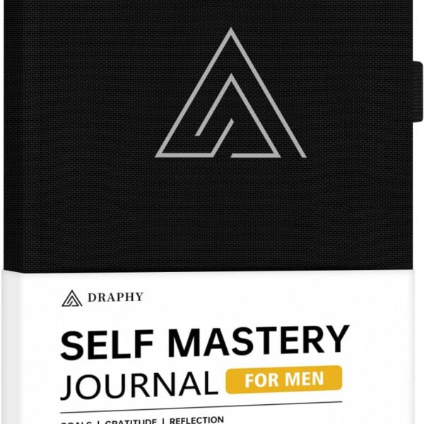 Self-Mastery Journal for Men - Gratitude and Productivity Journal for More Happiness, Positivity, Growth, Mindfulness, Self Care and Reflection - Guided Inspirational Jour nal for Men & Women (Black)