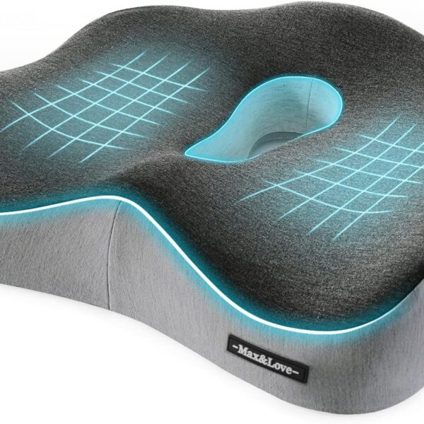 Memory Foam Seat Chair Cushion for Relieves Back Sciatica Pain Tailbone Pain Coccyx Degenerating Disc Orthopedic Osteoarthritis Prostate Cushion Low Back Pain Cushion Hip Shaping (Mixed Colors)