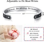 TONY & SANDY Inspirational Bracelets for Women Teen Girls Personalized Gifts for Daughter Granddaughter Mom Sister Friends Stainless Steel Engraved Cuff Birthday Easter Christmas - Image 4