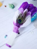 Witch's Wand Feather Smudge Wand Shaman Fan with Selenite Stick Handle and Fallen Feather for Energy Wand, Altar Ritual Wand, Banishing Wand, Pagan Altar, Ceremonial Fans, Celtic, Shamanic Tools - Image 7