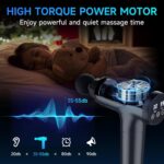 JQX Massage Gun Deep Tissue, Handheld Electric Body Muscle Massage Gun, High Percussion Vibration Back Neck Massager for Athletes with 30 Speed Levels & 9 Heads, Gifts for Men and Women (Grey) - Image 2