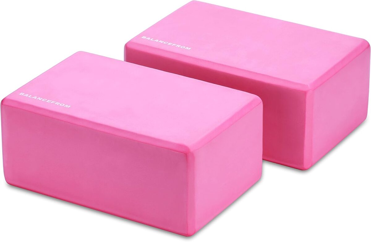 Set of 2 High Density Yoga Blocks, 9"x6"x4" Each, Pair, Multiple Colors - Image 3