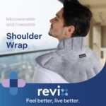 REVIX Microwavable Heating Pad for Neck Shoulders and Back, Microwave Heated Neck Wrap with Moist Heat, Light-Gray - Image 7