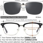 Polarized Clip On Sunglasses Over Prescription Glasses Men Women Compact Fit Non-Flip Up - Image 4