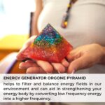 Orgonite Crystal Handmade Seven Chakra Gemstone Pyramid - Orgone Chakra Healing Stone Pyramids for Spiritual Healing, Meditaion, Yoga, Reiki Gifts, Office and Home Decor - Image 4