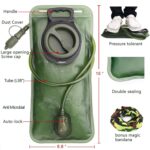 Hydration Bladder, 1.5L-2L-3L Water Bladder for Hiking Backpack Leak Proof Water Reservoir Storage Bag, BPA-Free Water Pouch Hydration Pack for Camping Cycling Running, Military Green 1.5-2-3 Liter - Image 2