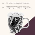 Karma Gifts 16 oz Black and White Boho Mug Hummingbird - Cute Coffee and Tea Mug - Ceramic Coffee Mugs for Women and Men, 1 Count (Pack of 1) - Image 4