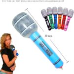 GuassLee Inflatable Rock Star Toy Set, 18 Pack Inflatable Party Props - 4 Inflatable Guitar, 6 Microphones, 6 Shutter Shading Glasses, 1 Saxophone and 1 Inflatable Keyboard Piano Inflatable Rock toys - Image 5