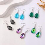 16 Pairs Drop Dangle Earrings Set for Women Rainbow Crystal Earrings Teardrop Dangle Hook Earrings Hypoallergenic Jewelry - Image 7