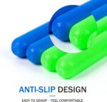 5A Nylon Drumsticks for Kids Adults: Light Durable Drum Sticks Blue Green with Anti-Slip Handles for Electronic Drums Exercise Percussion Accessories (2 Pairs) - Image 5