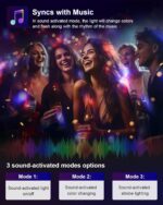 Luditek 2-Pack Sound Activated Party Lights with Remote Control, Disco Ball Light, DJ Strobe Lamp for Home Room Dance Party Supplies White Elephant Gifts Birthday Christmas Halloween Party Decorations - Image 8
