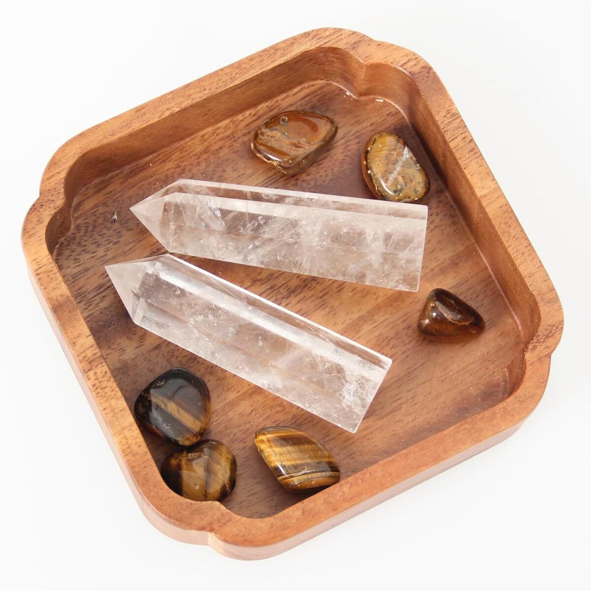 Orientrea Clear Quartz Crystal Wand-1 Pc 3.5"-3.9" Natural Clear Quartz Crystal Wands, Healing Crystal and Stones, Natural Clear Quartz Stone Tower, Gift Box Packaging - Image 3