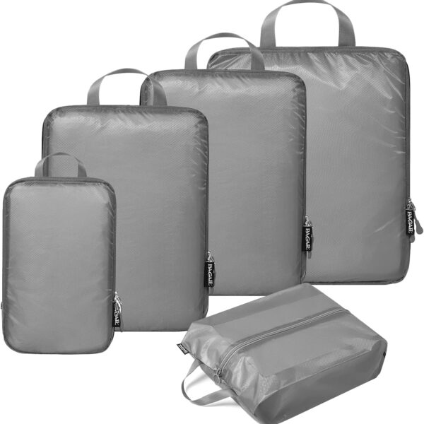BAGAIL 5 Set/6 Set Ultralight Compression Packing Cubes Travel Accessories Expandable Packing Organizers