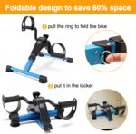 Folding Pedal Exerciser Mini Exercise Bike Portable Peddler Under Desk Bike with LCD Display for Arms and Legs Workout - Image 8