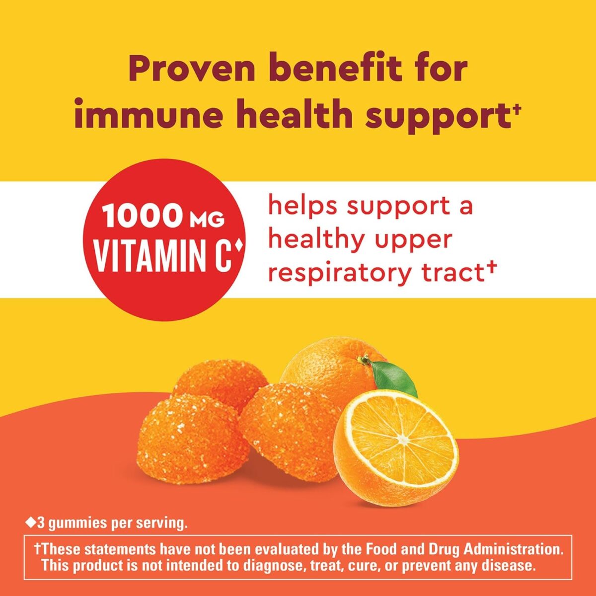 Nature Made Wellblends ImmuneMAX Gummies, Vitamin C 1000mg + Zinc, Selenium, & Vitamin D3 5000 IU, Immune Support Supplement, 42 Gummies - Image 3
