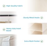 StorageWorks 6-Shelf Closet Organizers, Two 3-Shelf Separable Hanging Shelves for Closet, 12" D x 12" W x 48 3⁄4" H, Mixing of Beige, White & Ivory - Image 4