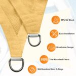 Artpuch Sun Shade Sail, 10'x13' Sand Rectangle, Curved Edged Commercial Grade 185GSM Permeable Outdoor Shade Cloth for Deck, Backyard, Patio (Custom Sizes Made) - Image 3