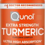 Qunol Turmeric Curcumin Supplement, 1000mg with Ultra High Absorption, for Joint Support, Extra Strength Capsules, 240 Count