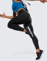 CRZ YOGA Women's Hugged Feeling Compression Leggings 25 Inches - Thick High Waisted Tummy Control Workout Pants Tights - Image 4