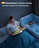 Glocusent Willow Book Light for Reading in Bed, 10LED Bright Reading Light, 3 Colors & 3 Brightness, Rechargeable Book Light Lasts for 80hr, Lightweight Clip on Book Light, Perfect for Book Lovers - Image 5