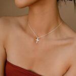 Moodear Cross Necklace for Women - Dainty 925 Sterling Silver/Gold Plated Layered Cross Pendant Simple Small Necklaces for Women Trendy Jewelry Gifts - Image 2