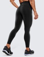 CRZ YOGA Women's Hugged Feeling Compression Leggings 25 Inches - Thick High Waisted Tummy Control Workout Pants Tights - Image 2
