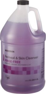 McKesson Perineal Skin Cleanser with Aloe, 1 Gallon [Pack of 1] Rinse-Free Body Wash for Incontinence or Ostomy Care, Fresh Scent