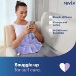 REVIX Microwave Heating Pad for Neck Shoulders and Back with Moist Heat, Weighted Microwavable Heated Neck Wrap Warmer, Scented - Image 5