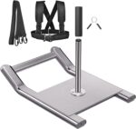 Kipika Stainless Steel Weight Sled for Fitness Strength Training, Speed Improvement, and Athletic Exercise - Compatible with 1" & 2" Weight Plates