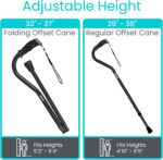 Vive Walking Cane for Women, Men, Elderly - Patented Offset Grip - Lightweight Adjustable Walking Aid with a Non-Slip Tip - Sturdy Balancing Mobility Aid for Seniors - Image 5