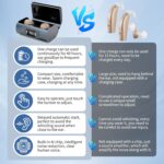 Hearing Aids for Seniors, Hearing Aid Rechargeable with Noise Cancellation Adults, senior Invisible Hearing Amplifier With Portable Charging Case Premium Comfort Design and Nearly Invisible(Beige) - Image 3