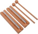 2 Pack Chime for Teacher Classroom Management, Solo Responsive Hand Held Zen Chime Bell Musical Instrument with Mallet for Meditation, Mindfulness