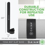 Gaiam Yoga Mat Strap Slap Band - Keeps Your Mat Tightly Rolled and Secure with One Snap - Strong Clasp for Yoga Mat Storage and Travel - Fits Most Size Mats (20"L x 1.5"W), Black - Image 4
