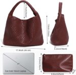 2025 Woven Tote Bag for Women with Purse, Extra Large Fashion Shoulder Hobo Underarm Bags, Large Woven Handmade Work bag - Image 5