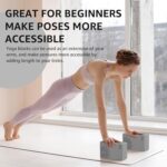 Overmont Yoga Block 2 Pack Supportive Latex-Free EVA Foam Soft Non-Slip Surface for General Fitness Pilates Stretching and Meditation 9"x6"x3" Yoga Strap Included - Image 2
